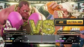 Balrog (Diamond) vs Zeku (Super Diamond) | Street Fighter V CE | 4K 60Fps Gameplay