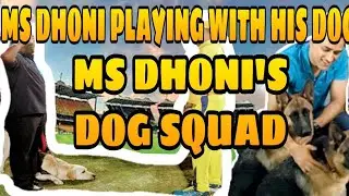 MS DHONI'S DOG SQUAD| MS DHONI PLAYING with his CUTE DOGS | MS DHONI training his dogs|