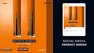 Cosmetic Ads Design for Social Media | Product Ads Design | Photoshop Tutorial