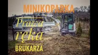 Minikoparka Bobcat e19 w akcji mini Excavator Pomocnik Brukarza #brukarz​ #brukarzyoutube​ #Paving