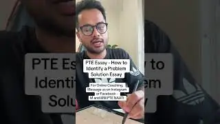 PTE Essay - How to Identify a Problem Solution Essay | M and MM PTE NAATI