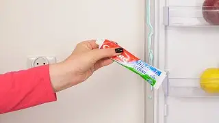 Toothpaste on the refrigerator seal. Mold and dirt disappear instantly.