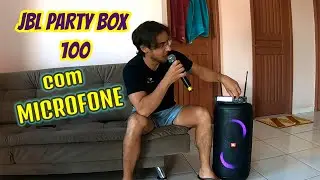 JBL PARTY BOX 100 testando com MICROFONE S/FIO será que da certo? fica bom? CONFIRA!!!
