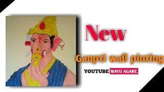 New ganpti wall pinting simple Artist Rutik Bane mr mayu creation