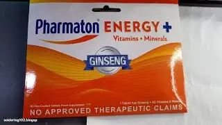 LABEL READING- Pharmaton Energy+ With Ginseng Tablet ( with 40 Vitamins & Minerals)- BEST for MEN!