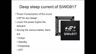 #3 Deep sleep Current specification of SiWG917 | Getting to know about SiWx917