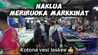 Naklua meriruoka markkinat, matka Pattayalta kotiin. Vesi laskenut👍