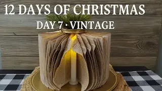 12 дней Рождества 🎄 | День 7: Винтажная книга: декор свечей своими руками | Фонарь-книга