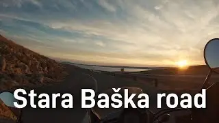 Stara Ba&scaron;ka road, Krk, Croatia on a motorcycle