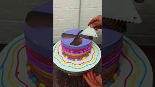 purple colour trending cake design #shotsfeed #viralvideo #beautiful #cake #design #amazing #reels