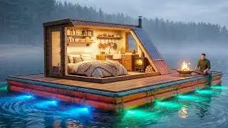 Building A Floating House On Lake Using PVC Pipes (ASMR)
