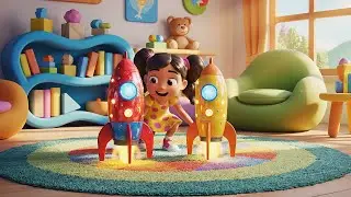 Two Little Toy Rockets Zoom Zoom Zoom | Nursery Rhymes for Kids & Baby Songs