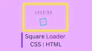 CSS Square Loader With Text Reflection | HTML