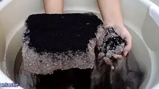 Earthly crunchy gritty grainy texture crumble dipping in water 💦💦💦 paste play Asmr 
