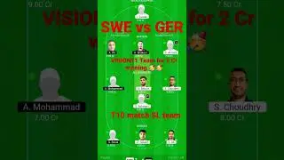 SWEDEN vs GERMANY T10 match SL team for 2cr winning. #shorts #t10 #cocacola. SWEvsGER match live 🥳🥳🤑