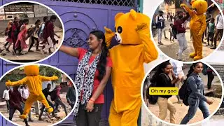 Teddy funny prank in market😃 || cute girl reaction