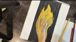 Controlling fire||Watercolour painting