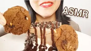 ASMR CHOCOLATE KRUNCH ICE CREAM + TURTLE BROWNIE COOKIES | EATING SOUNDS MUKBANG | Strawberry ASMR