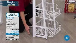 Origami Folding Freestanding Wire Baskets