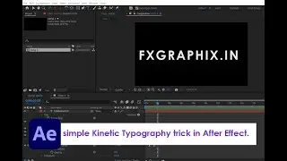 Simple Kinetic Typography trick in After Effect | FXGraphix