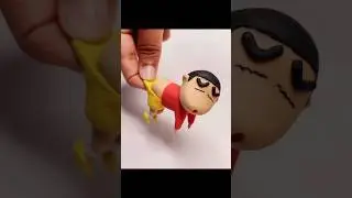 Making cute shinchan😍#claycraft #diy #clay #shinchan #shorts