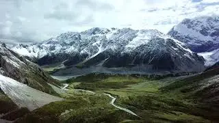 Nature's Beauty: Rainfall on a Stunning Mountain Landscape | Free Stock Video Footage HD 4K
