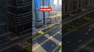 Dubai City & Beautiful Roads View🇦🇪&hearts;️| #shorts #shortsfeed #dubai #city #beautiful #road #viralsong