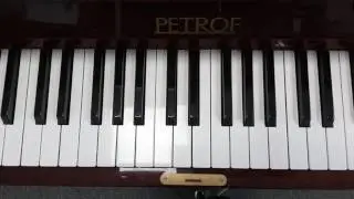 D minor scale - harmonic - piano - one octave