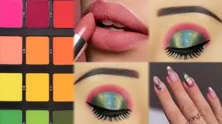 Soft Glitter Pink Cut Crease Eye Makeup || How to CUT CREASE || Detail Eye Makeup Tutorial 