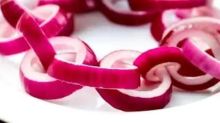 Art in Red Onion Chain | Fruit & Vegetable Carving Lessons | Food  Decorations