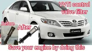 (VVTI)Vereable Valve Timing Oil Filter Cleaning And Replacement Of Toyota Camry 2AZ-FE 2.4L