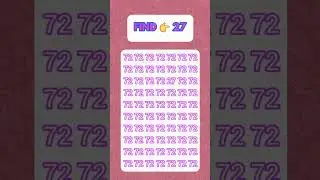 Find the odd number 27 #shorts #youtubeshorts #oddoneout