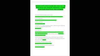 NAPRX CNPR LATEST EXAM ALL 180 QUESTIONS AND VERIFIED ANSWERS