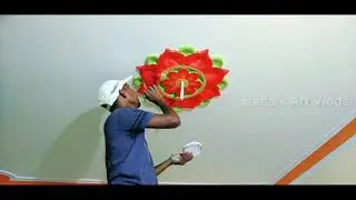 How to paint a ceiling flowers || छत पर फूल को कलर करने का आसान तरीका || by Budhram Badaik