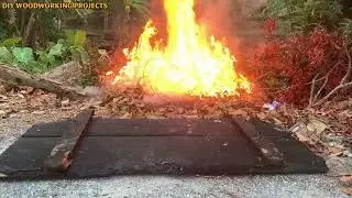 Unexpected Results With Wooden Planks In Fire // Unique Wood Recycling Project Worth Learning
