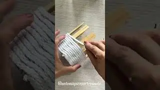 DIY Ideia de lata decorada com palito ,tecido e cord&atilde;o de algod&atilde;o! #diy #artesanato 
