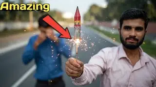 Rocket Flying Without Sticks 💥 ll Diwali crackers Tasting