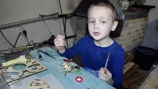 Бабочка из дерева, 3D пазлы. Butterfly made of wood, 3D puzzles.