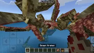 Massive Kraken in Bloop MOD in Minecraft PE 