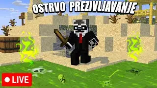 OSTRVO PREZIVLJAVANJE MINECRAFT LIVE !