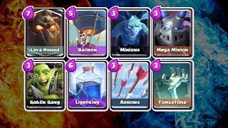 Clash Royale Deck 4.1 Elixir | LAVA HOUND | GOBLIN GANG | MEGA MINION | TOMBSTONE