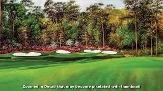 Augusta National Golf Club Masters Hole 13 Azalea Golf Course Oil Painting Art Print Ri3 Canvas