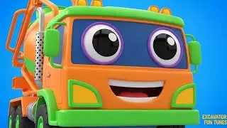 Cement Mixer & Construction Site Fun | 3D Songs for Toddlers