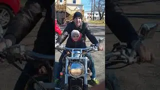 Edsel's first motorcycle ride