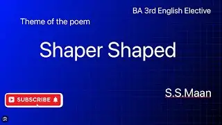 Theme of the poem Shaper Shaped BA 3rd English Literature