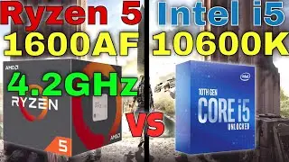 Ryzen 5 1600 AF OC vs i5 10600K Gaming Benchmarks with an RTX 2070 in 8 Games