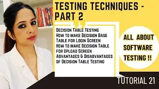 Testing Techniques |Decision Table Testing| Decision Table In Software Engineering