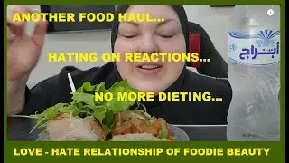 REACT: Foodie Beauty eating and hating on reaction channels... food haul... and she's NOT dieting