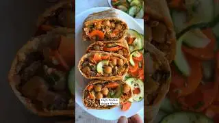 GET MORE PROTEIN in 20 MINUTES! High-protein veggie wraps, freezer-friendly, vegan, budget! Healthy!