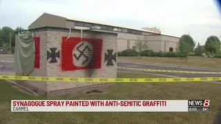 Carmel synagogue vandalized with anti-Semitic symbols